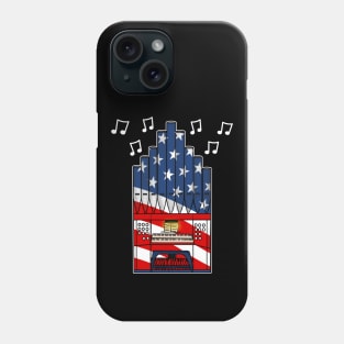 4th July Organ American Flag Church Organist Phone Case