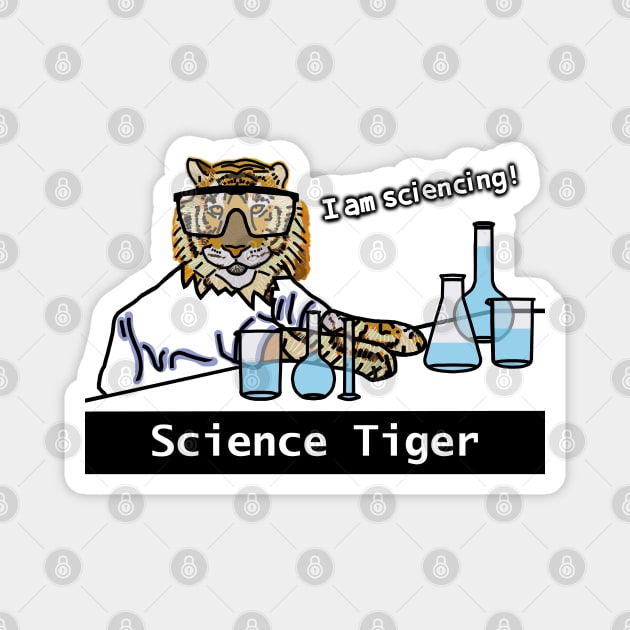 Science Tiger Pure Sci Fi Magnet by ellenhenryart