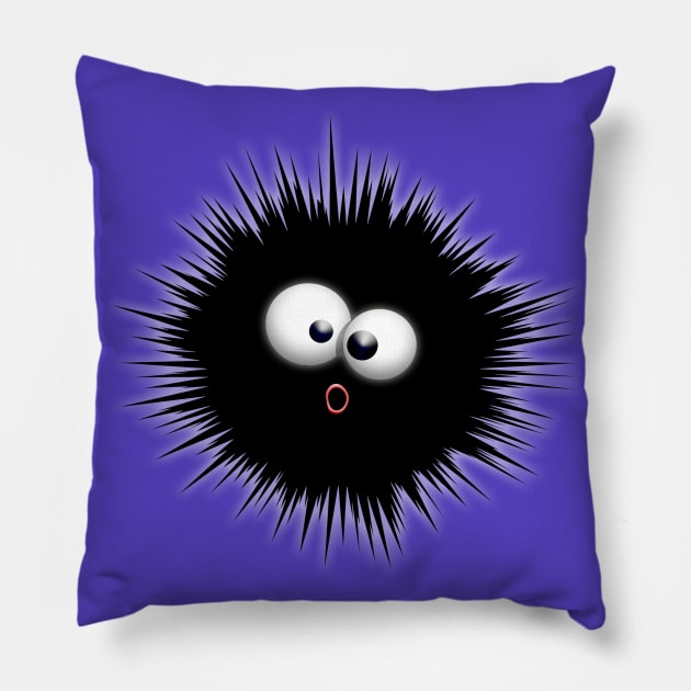 Sea Urchin Cartoon funny dazzled face Pillow by BluedarkArt