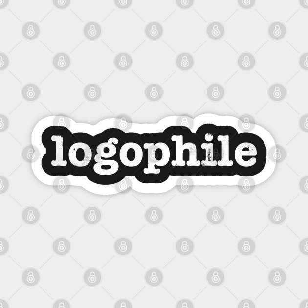 Logophile, White Magnet by otterglot