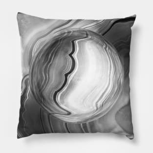 Gray Lace Agate Marble Pillow