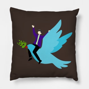 Boy riding a Dove Pillow