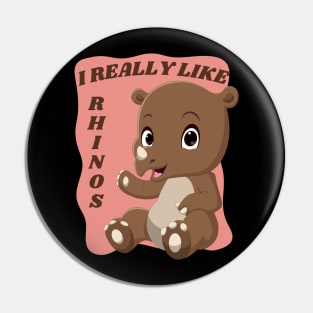 I really Like rhinos Cute animals Sweet little rhino cute baby outfit Cute Little Rhino Pin