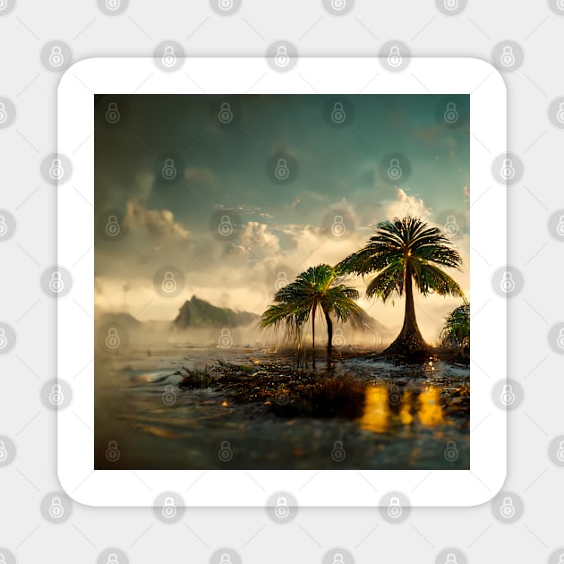 Tropical island #4 Magnet by endage