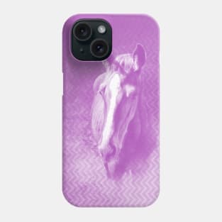Horse emerging from the purple mist Phone Case
