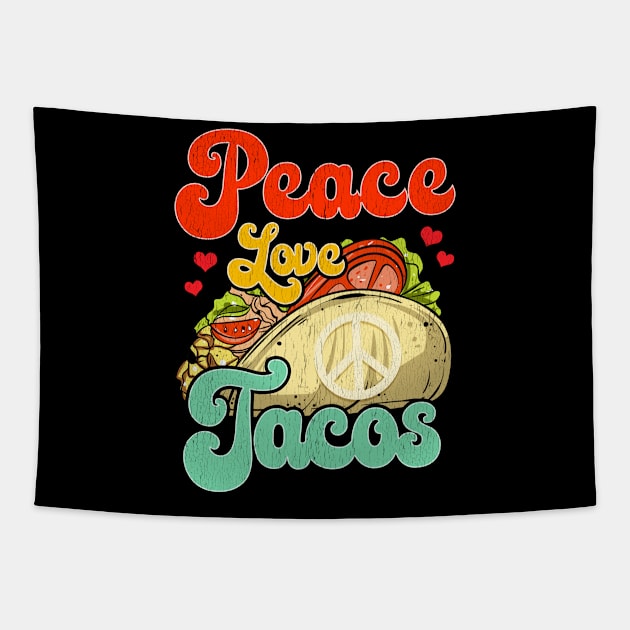 Peace Love Tacos Tapestry by theperfectpresents