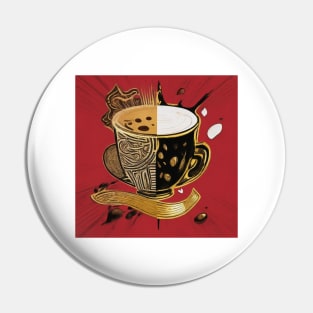 Coffee Cafe Vintage Retro Roast French Press Pin