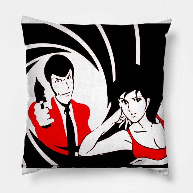 Lupin the 3rd and Fujiko Mine Pillow by OtakuPapercraft