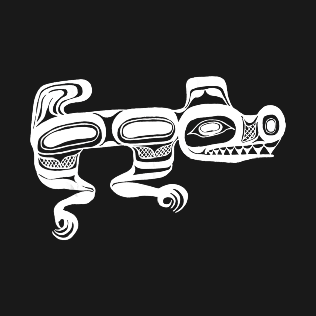 Sea Wolf Wasco Haida Pacific Northwest Coast Indian Tribal by frostelsinger