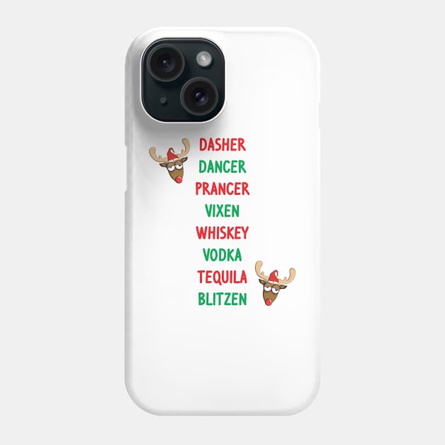 Reindeer Names Phone Case by topher