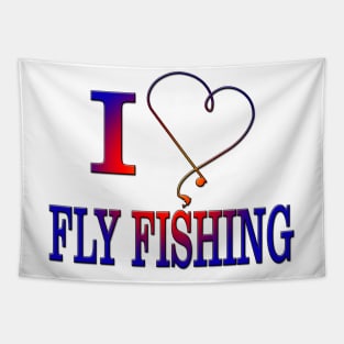 I Love Fly Fishing Tapestry