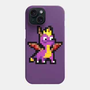 Spyro The Dragon 8-Bit Pixel Art Character Phone Case