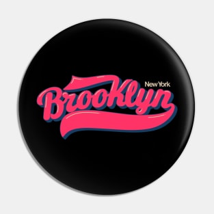 New York Brooklyn, Brooklyn Schriftzug, Brooklyn Logo Pin