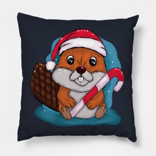 Christmas beaver Pillow