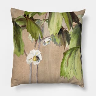 May Apple by Hannah Borger Overbeck Pillow