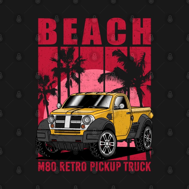 Retro Style Pickup Truck by Guyvit