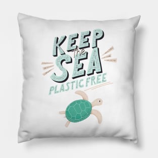 Keep the Sea Plastic Free Pillow