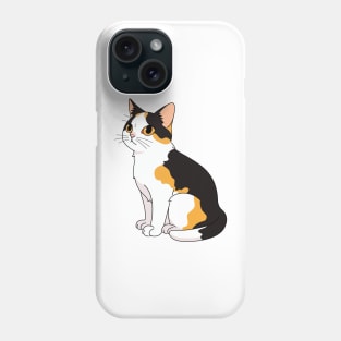 Cute Calico Cat Art Phone Case