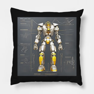 Mech Tech Series #7 - AI Generated Concept Character - Pillow