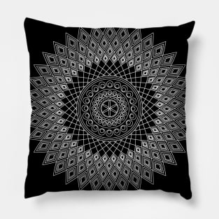 Pointed mandala (invert) Pillow