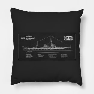 HMS Dreadnought ship plans - PDL Pillow
