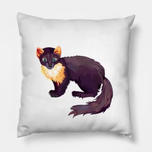 Illustration of cute illustration of cute marten Pillow