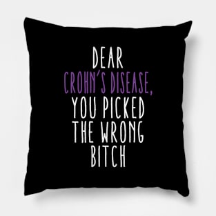 Dear Crohn's Disease You Picked The Wrong Bitch Pillow