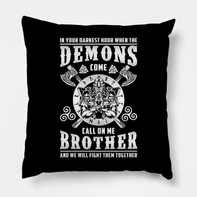 Demons Viking Valhalla Norse Pillow by T-Shirt.CONCEPTS