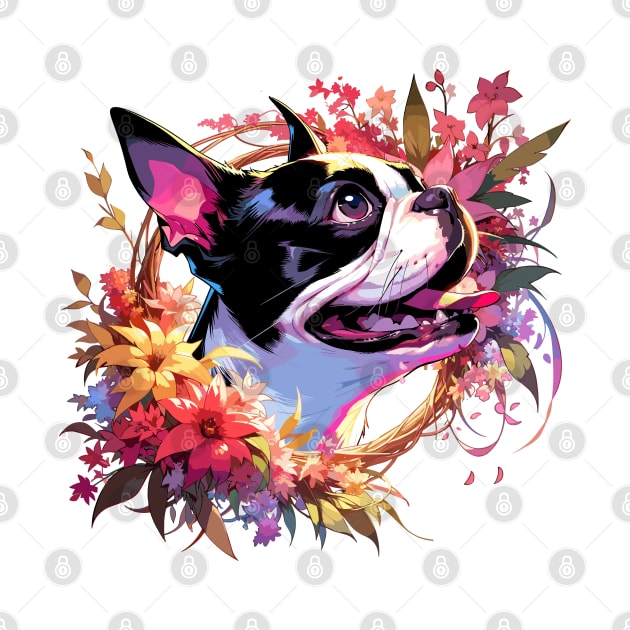 Boston Terrier Joyful Mothers Day Dog Mom Gift by ArtRUs