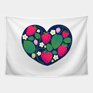 Strawberry heart Tapestry