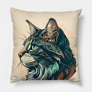 Cat Colorful Cute Funny Lover Pillow