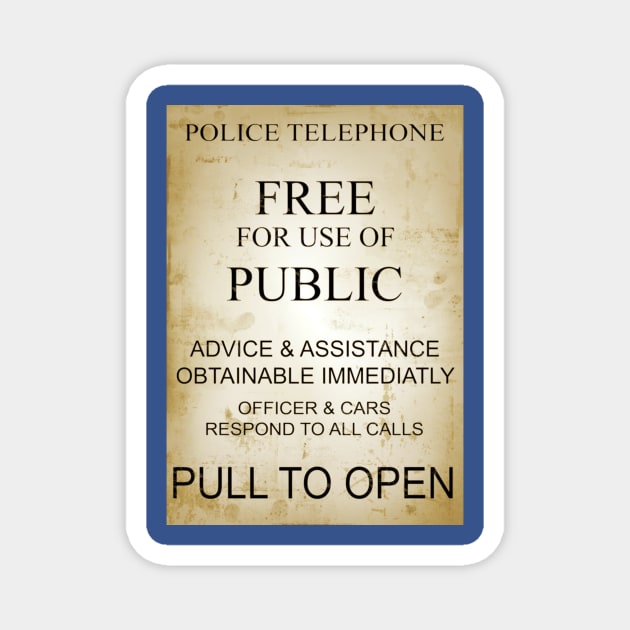 Police Public Call Box Magnet by Celtic Morrigan