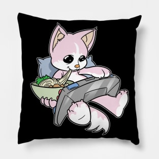 Pastel Gamer Cat Gaming Kawaii Pillow