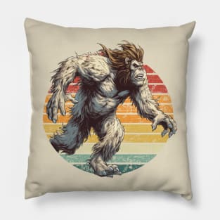 Retro Bigfoot Sasquatch Pillow