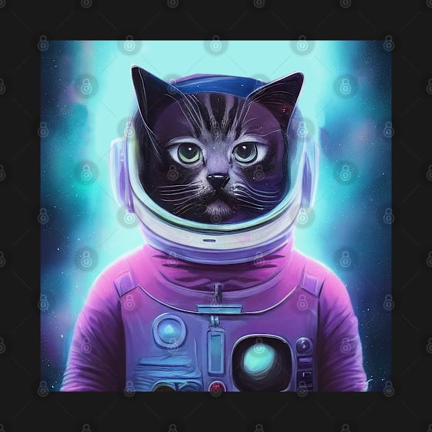 Funny Cat Space Astronaut Cute Cool Psychedelic Trippy by plainlyfashion