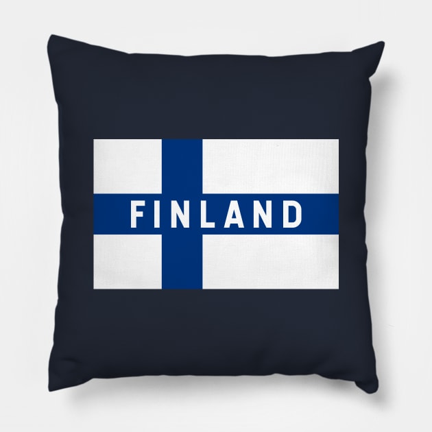 Finland flag Pillow by Trippycollage