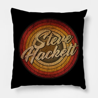 arjunthemaniac, circle retro faded Steve Hackett Pillow