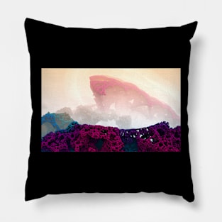 Fractal Coral mountains. Sport climbing theme Pillow