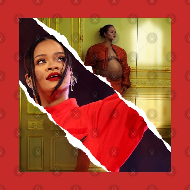 Collage art Rihanna colorfull by nurkaymazdesing