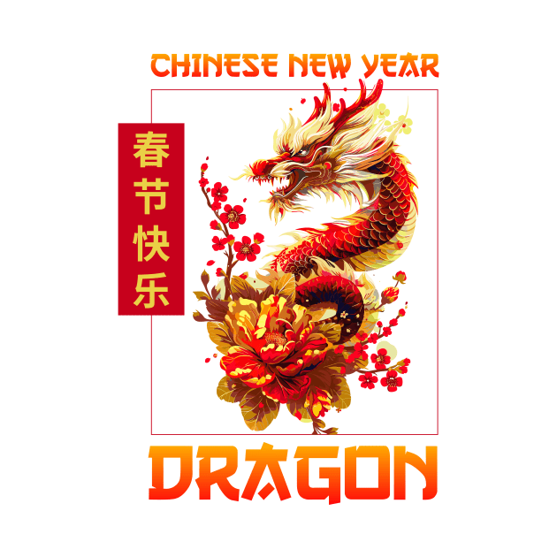 Vibrant Golden Dragon: Popping Chinese New Year by YUED