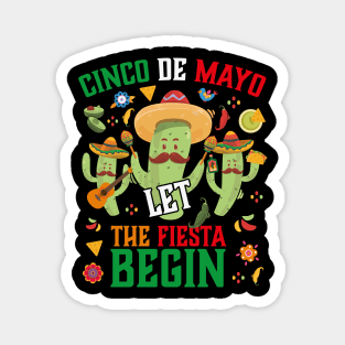 Cinco De Mayo Cactus Let The Fiesta Begin Magnet