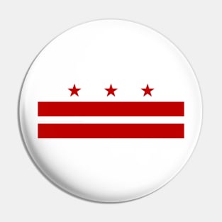 Washington DC City Flag Red White Pin