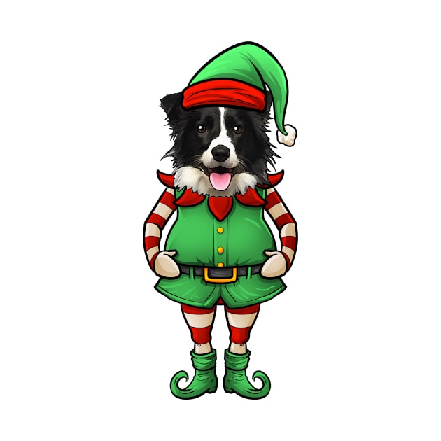 Border Collie Christmas Elf by whyitsme