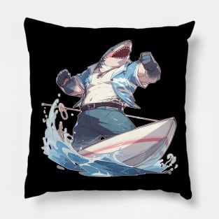 Big Brawny Anime Shark Bro Canoe Pillow