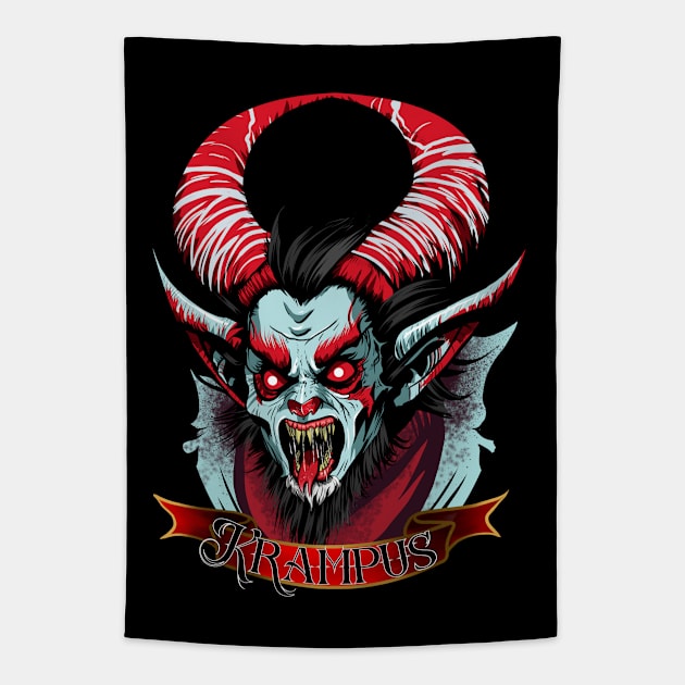 Krampus Banner Tapestry by Elijah101