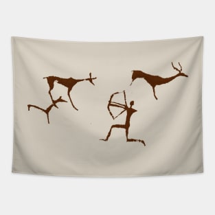 Real Cave Art - Neanderthal Art in Ice Age (Archaeology Paleontology Profession) Tapestry