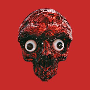 BOO BOO RED SKULL WITH EYES T-Shirt