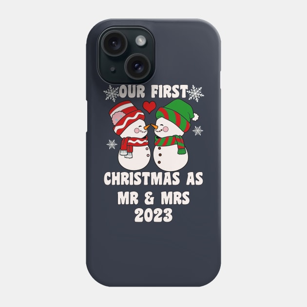 Our First Christmas as Mr & Mrs 2023 Phone Case by tamdevo1