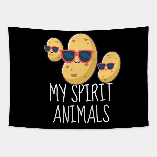 Funny Potatoes: My Spirit Animals Tapestry by DesignArchitect