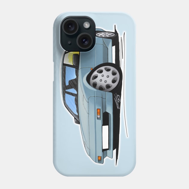 Toyota MR2 (Mk1) LBlue Phone Case by y30man5